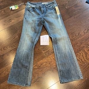Women’s designer jeans (bootcut, mid rise, size 8)